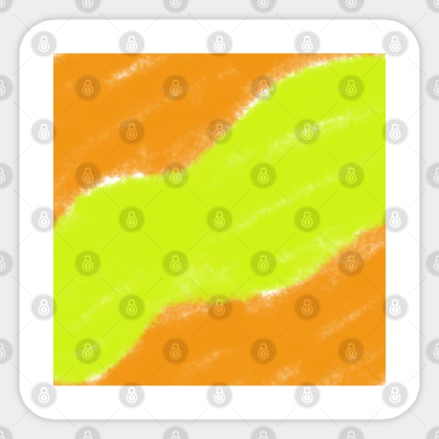 Orange green watercolor abstract art design Sticker by Artistic_st